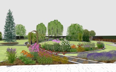 projekty rabat kwiatowych Węgorzewo